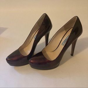 Prada Amarena (burgundy) Patent Leather Heels Size 38,5 (fits like US size 8)